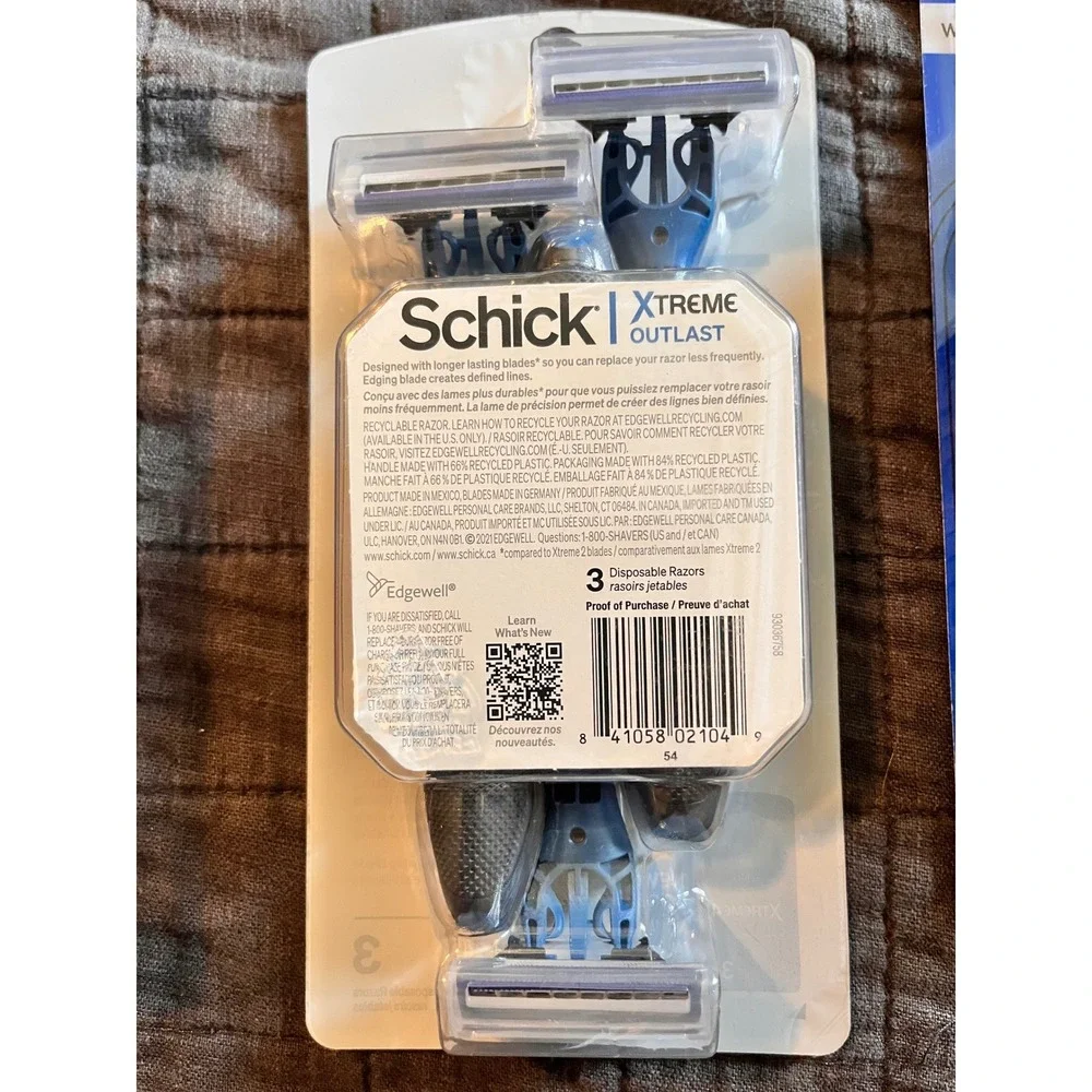 Schick Xtreme 3 4 & Gillette SkinGuard Sensitive Disposable Razors Bundle‎